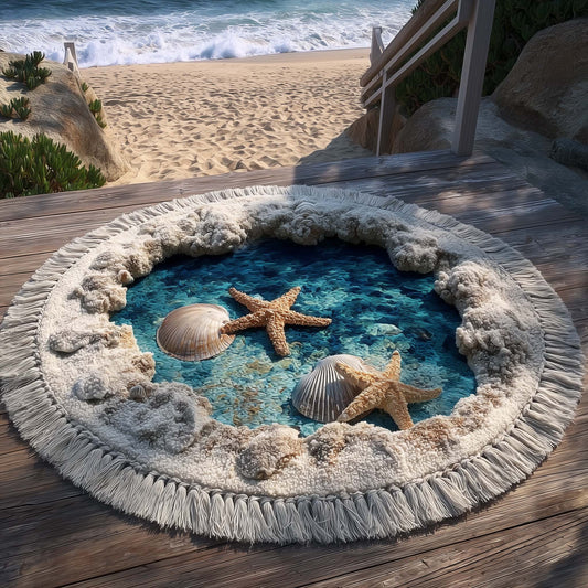 Coastal Calm Round Beach Towel GFTOTP16324