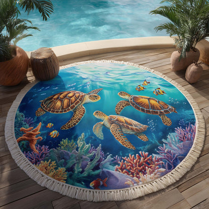 Coastal Calm Round Beach Towel GFTOTP16325