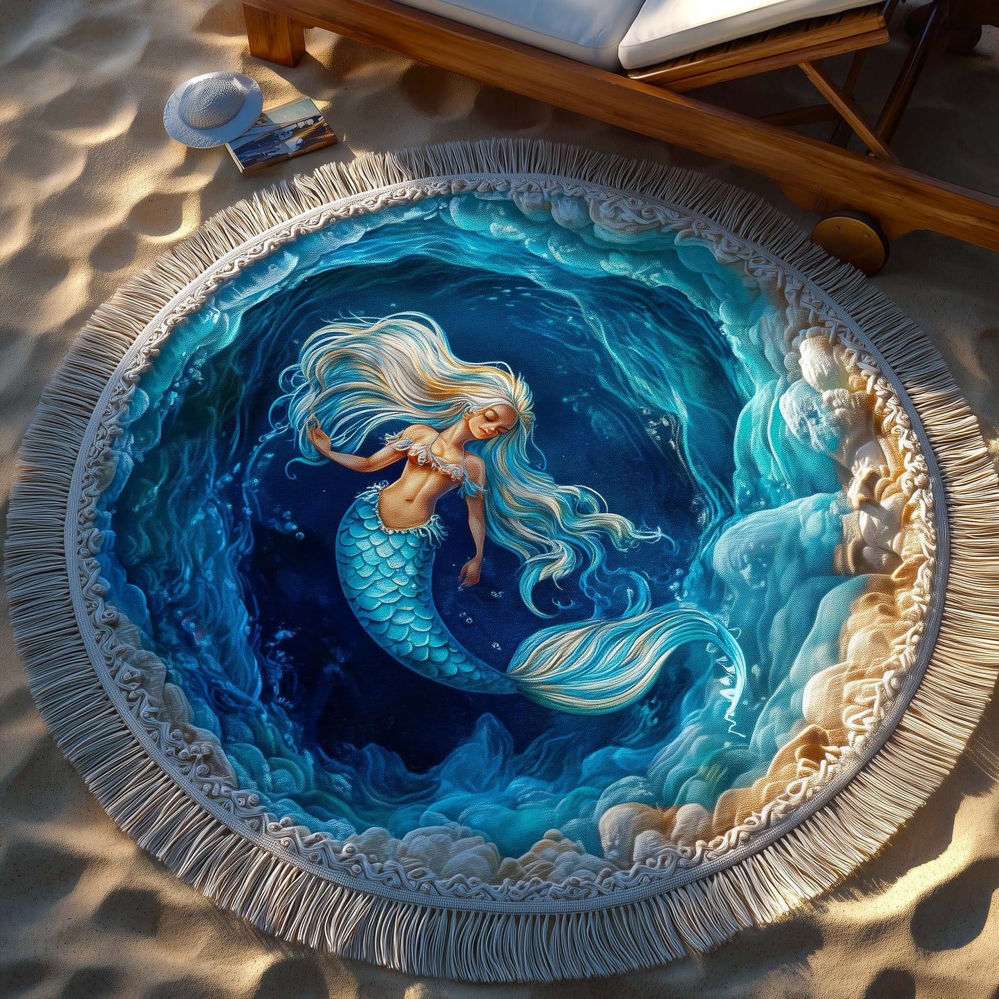 Aqua Harmony Round Beach Towel GFTOTP16331