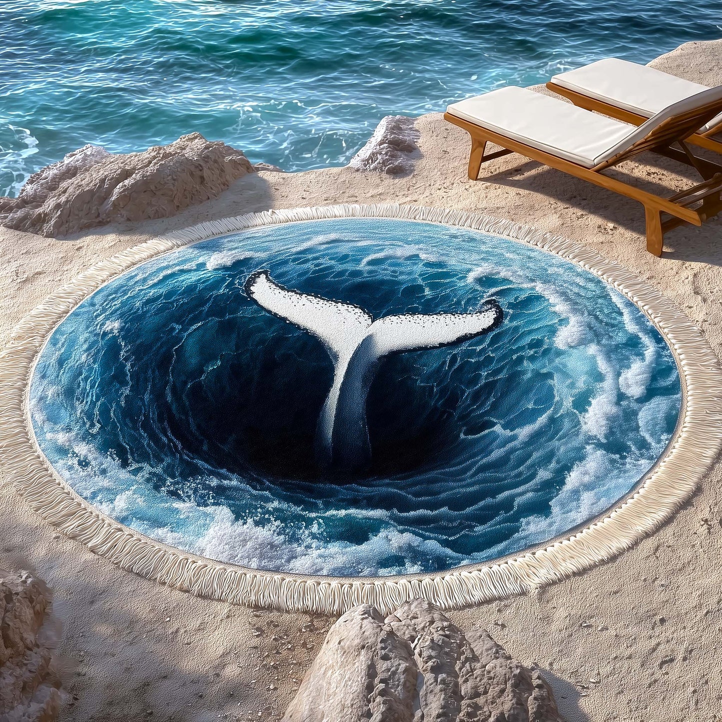 Aqua Harmony Round Beach Towel GFTOTP16332