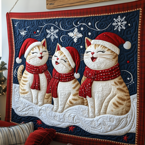 Christmas Cat Quilted Blanket GFTOTP1633
