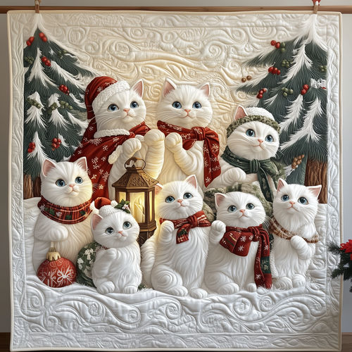 Christmas Cat Quilted Blanket GFTOTP1636