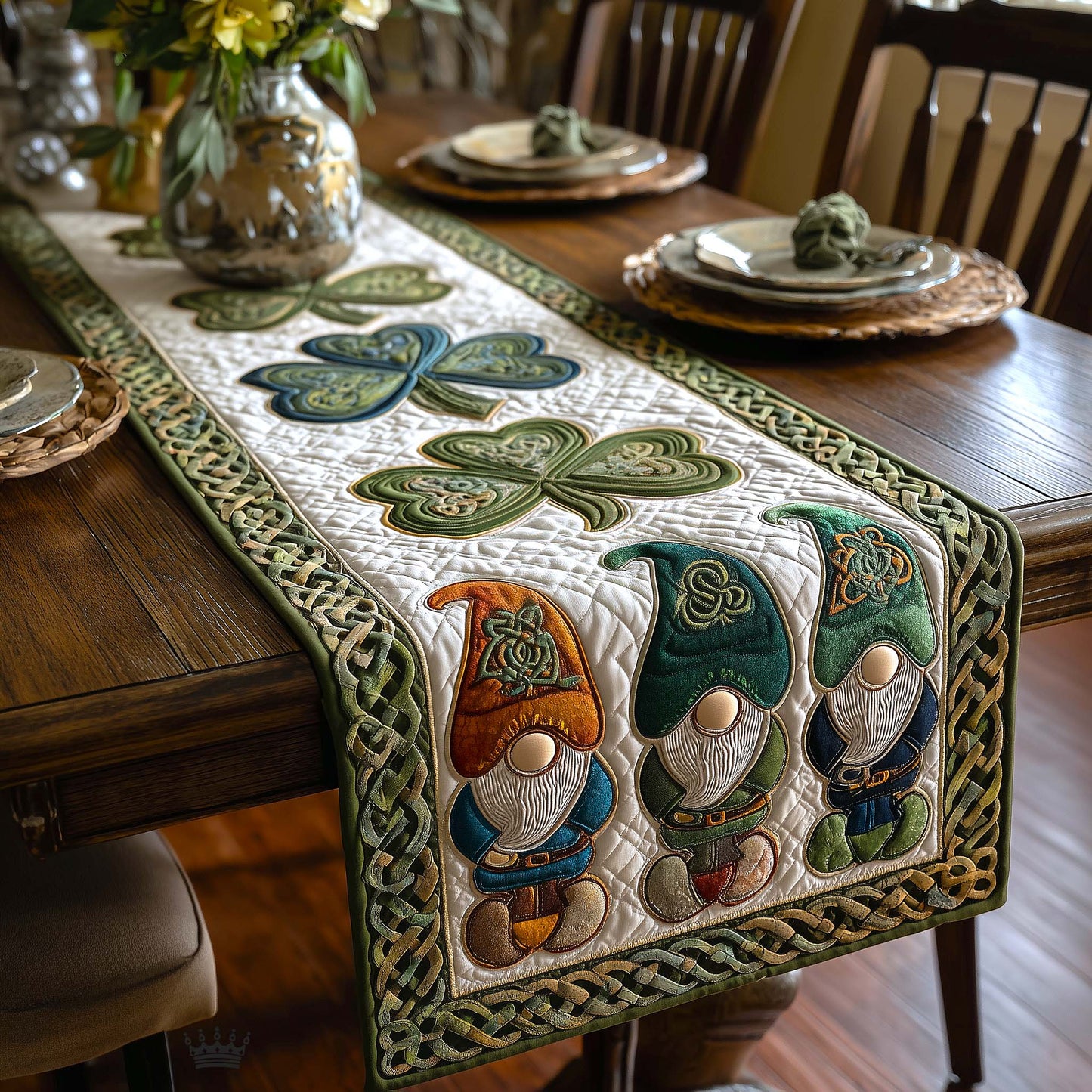 Emerald Beardy Quilted Table Runner GFTOTP16383