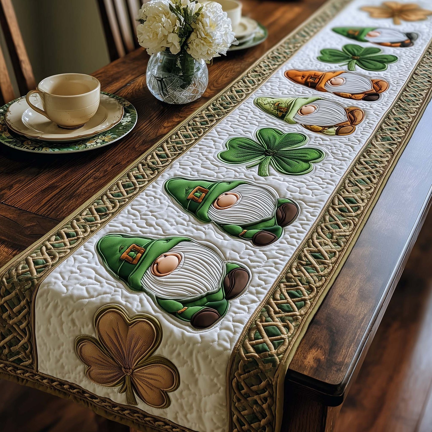 Emerald Beardy Quilted Table Runner GFTOTP16384