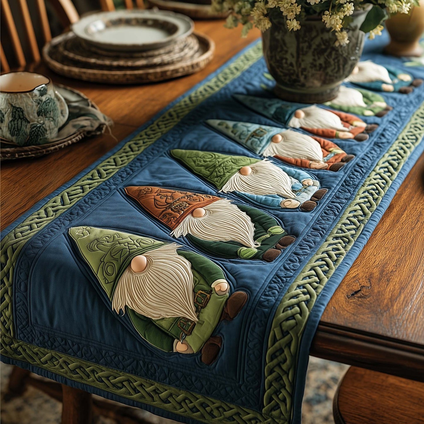 Emerald Beardy Quilted Table Runner GFTOTP16387