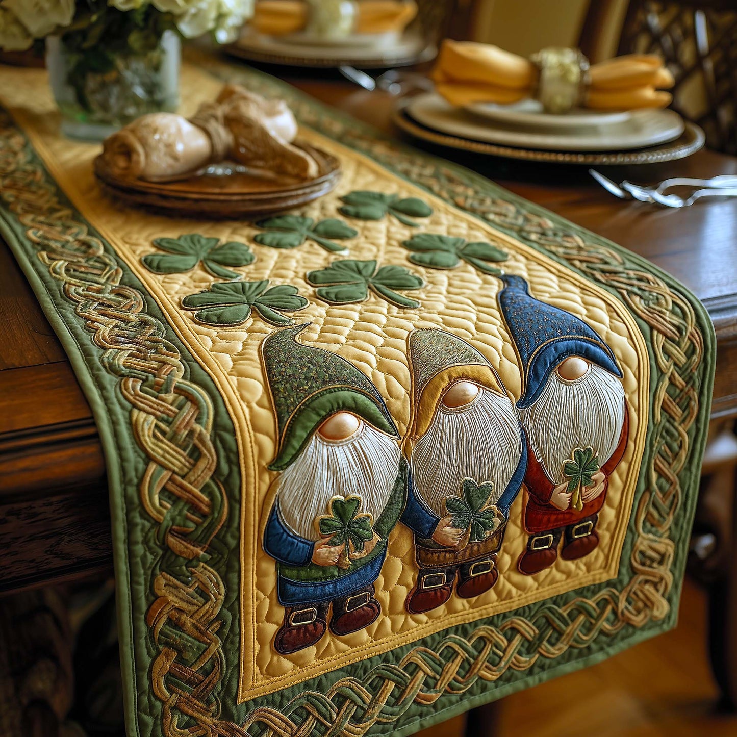 Emerald Beardy Quilted Table Runner GFTOTP16388