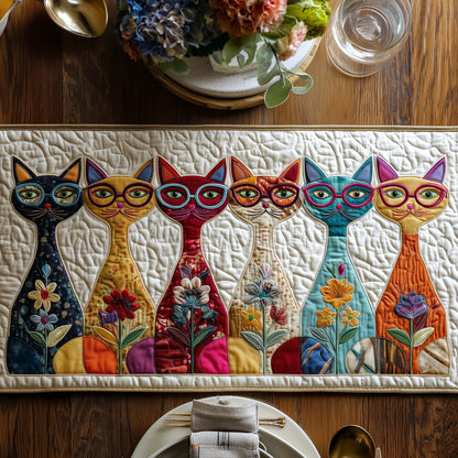 Patchwork Purr Quilted Table Runner GFTOTP16392