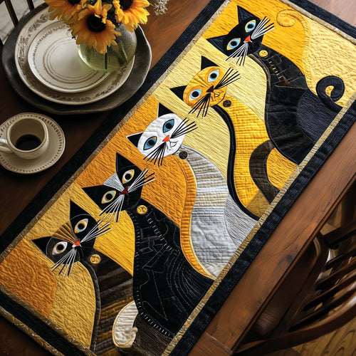 Patchwork Purr Quilted Table Runner GFTOTP16393