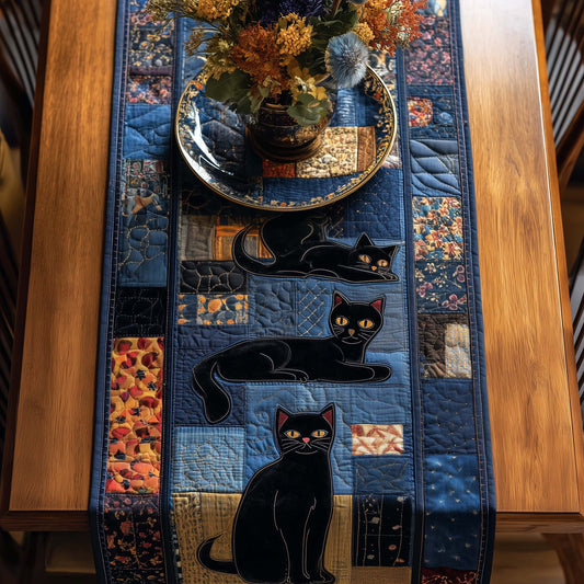 Patchwork Purr Quilted Table Runner GFTOTP16394