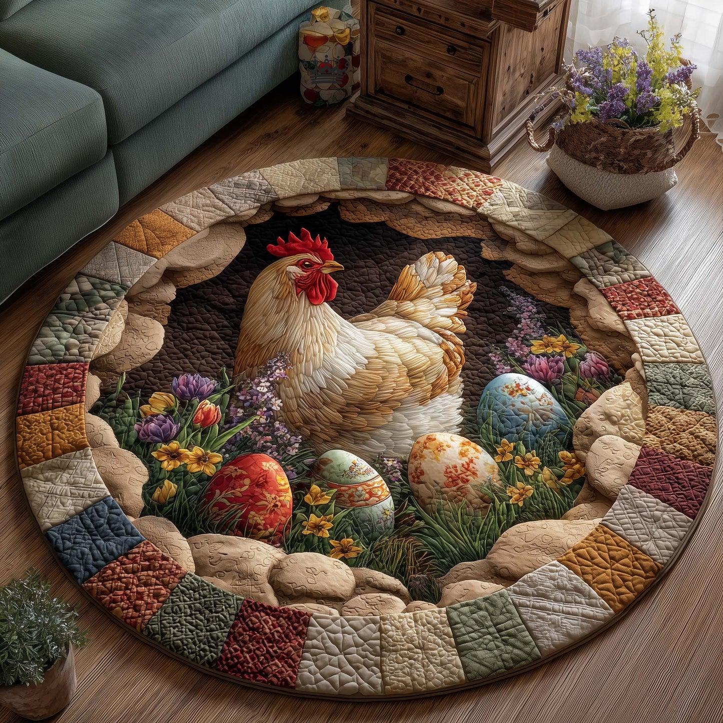 Spring Blessing Quilted Round Mat GFTOTP16505
