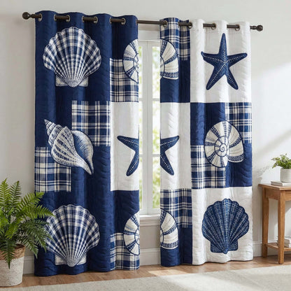 Shell Serenity Quilted Curtains GFTOTP16553
