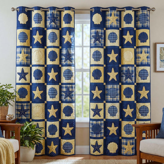Shell Serenity Quilted Curtains GFTOTP16556