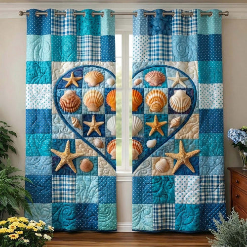 Shell Serenity Quilted Curtains GFTOTP16558