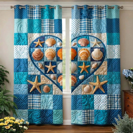 Shell Serenity Quilted Curtains GFTOTP16558