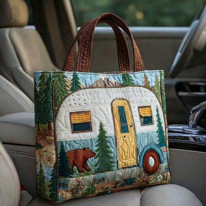 Vintage Camper Quilted Tote Bag GFTOTP16562