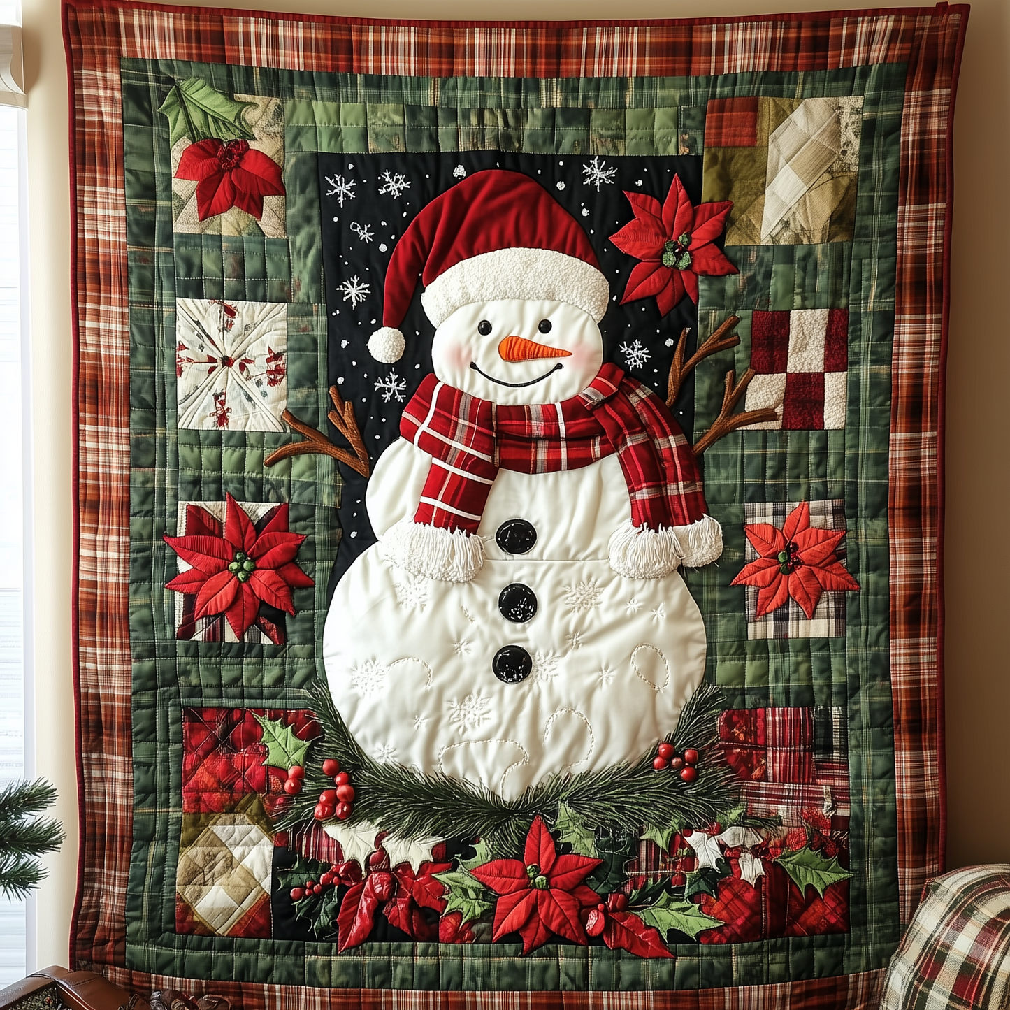 Festive Snowman Quilted Blanket GFTOTP1656