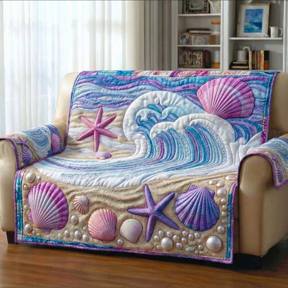 Ocean Serenity Quilted Sofa Cover GFTOTP16588