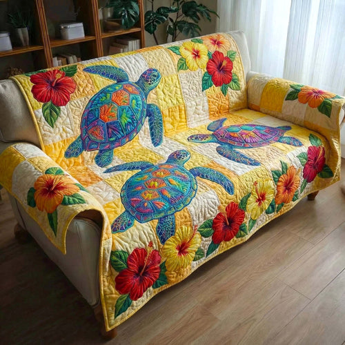 Ocean Serenity Quilted Sofa Cover GFTOTP16589