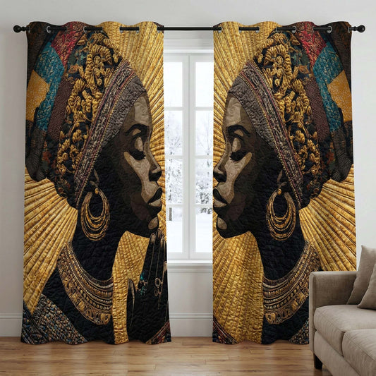 Ancestral Glow Quilted Curtains GFTOTP16601
