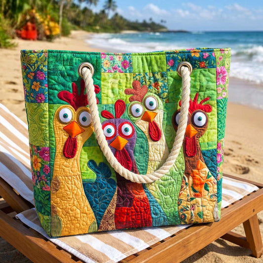 Funky Chicken Quilted Beach Bag GFTOTP16608