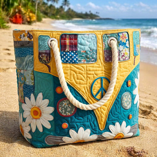 Hippie Vibes Quilted Beach Bag GFTOTP16611