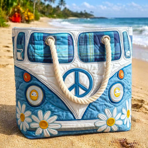 Hippie Vibes Quilted Beach Bag GFTOTP16612