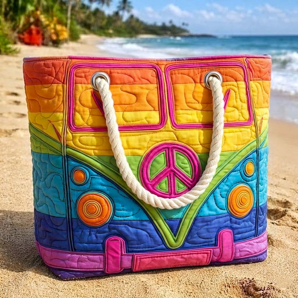 Hippie Vibes Quilted Beach Bag GFTOTP16613