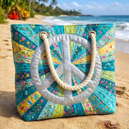 Hippie Vibes Quilted Beach Bag GFTOTP16615