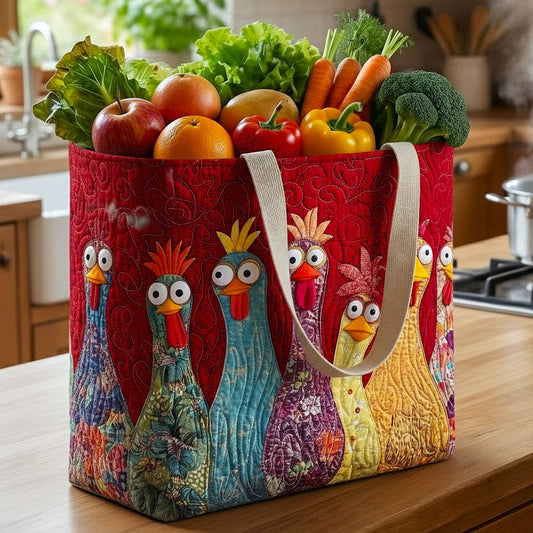 Funky Chicken Quilted Shopping Bag GFTOTP16616