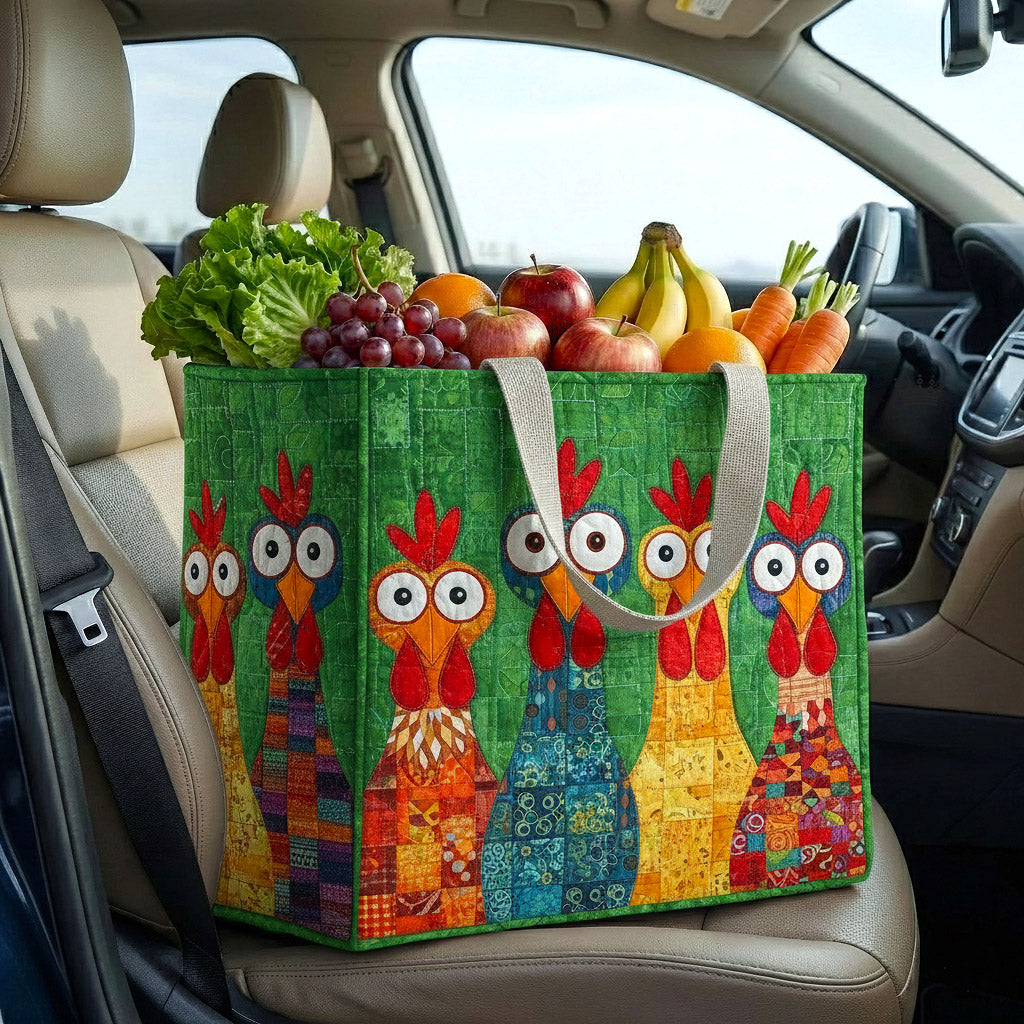 Funky Chicken Quilted Shopping Bag GFTOTP16618
