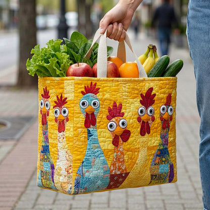 Funky Chicken Quilted Shopping Bag GFTOTP16619