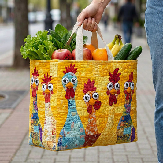 Funky Chicken Quilted Shopping Bag GFTOTP16619
