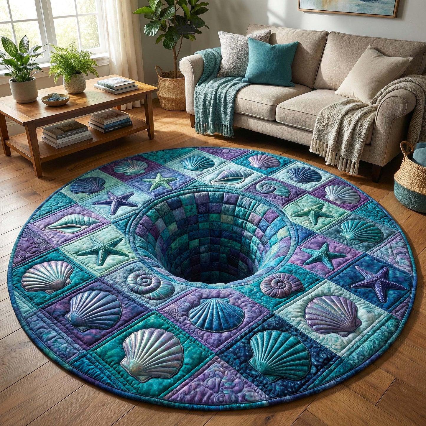 Shoreline Gems Quilted Round Mat GFTOTP16647