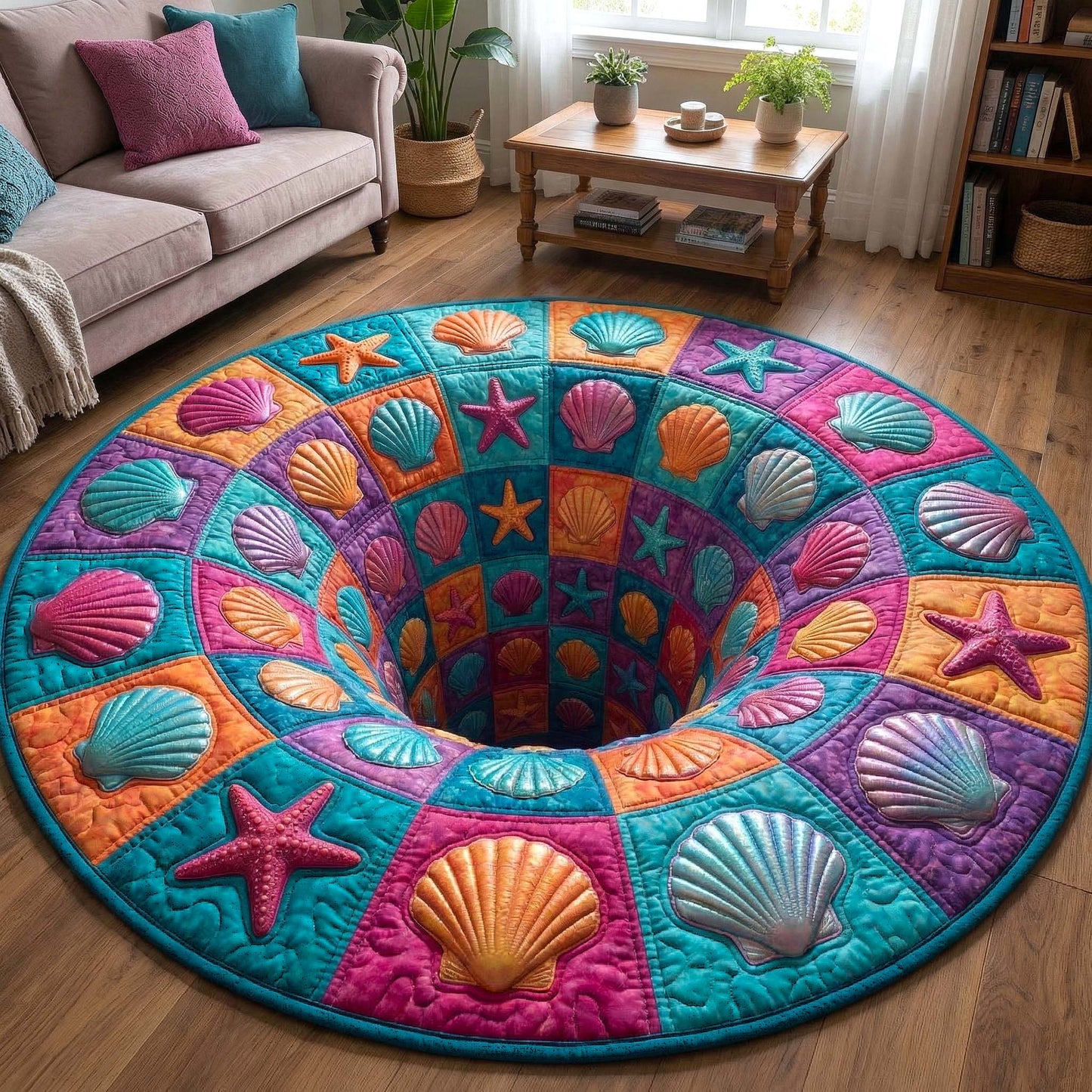Shoreline Gems Quilted Round Mat GFTOTP16648