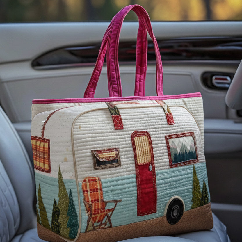 Vintage Camper Quilted Tote Bag GFTOTP16685