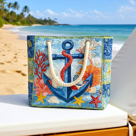 Nautical Anchor Quilted Beach Bag GFTOTP16705