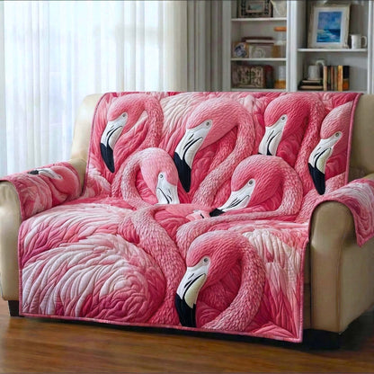 Tropical Flamingo Quilted Sofa Cover GFTOTP16742