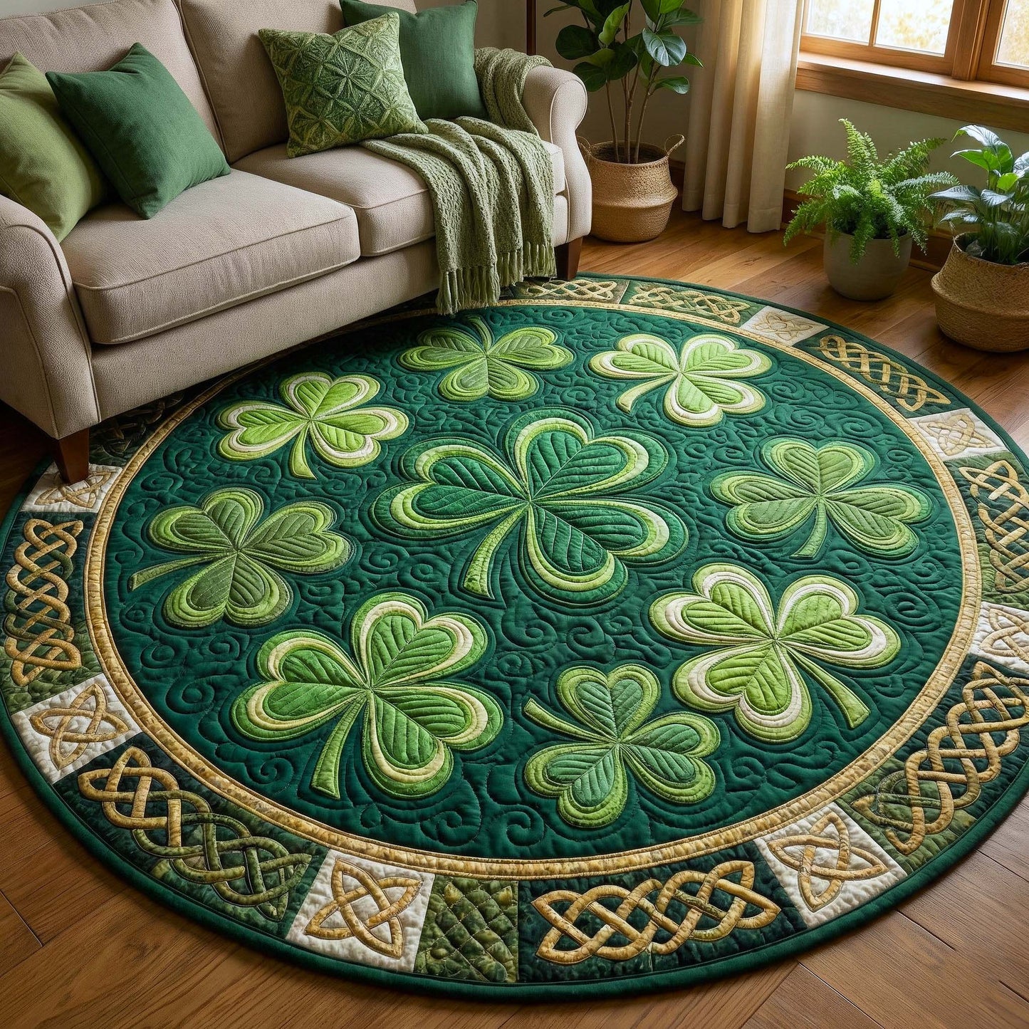 Lucky Revelry Quilted Round Mat GFTOTP16749