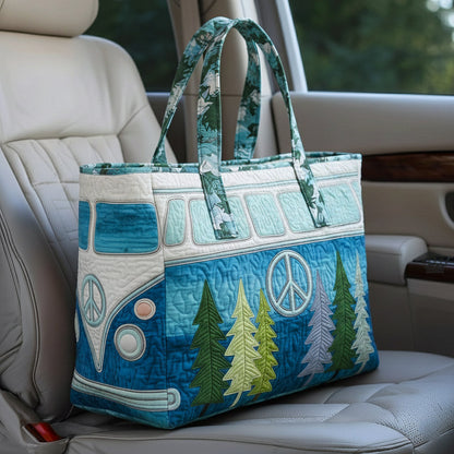 Hippie Camper Quilted Tote Bag GFTOTP16760