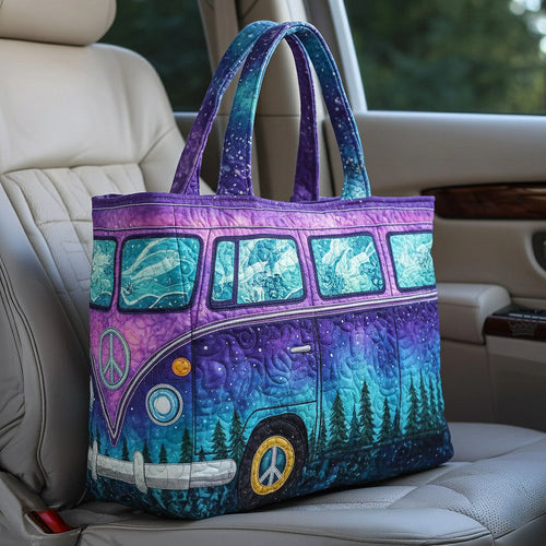Hippie Camper Quilted Tote Bag GFTOTP16761