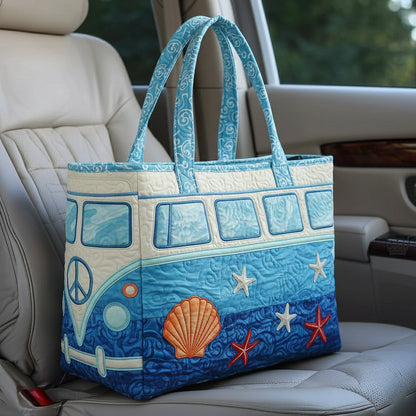 Hippie Camper Quilted Tote Bag GFTOTP16762