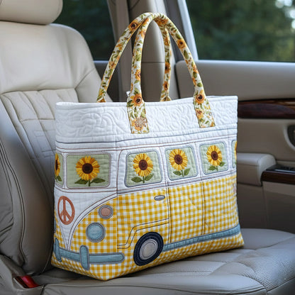 Hippie Camper Quilted Tote Bag GFTOTP16764