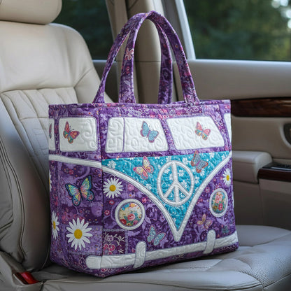 Hippie Camper Quilted Tote Bag GFTOTP16765