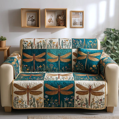 Glasswing Drift Quilted Sofa Cover GFTOTP16773