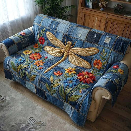 Glasswing Drift Quilted Sofa Cover GFTOTP16777