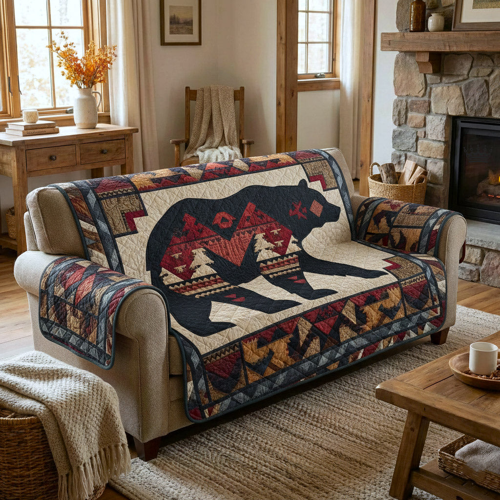 Forest Ancestor Quilted Sofa Cover GFTOTP16883