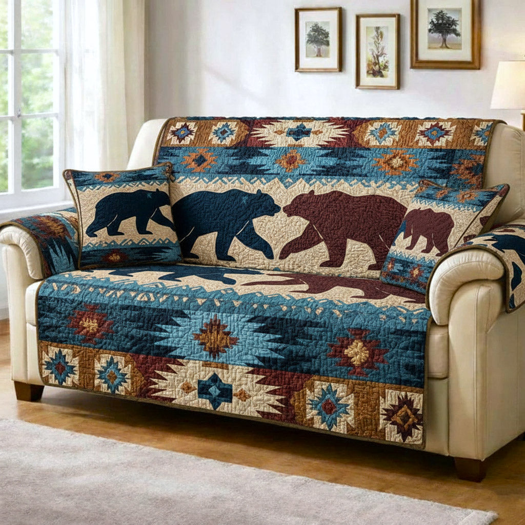 Forest Ancestor Quilted Sofa Cover GFTOTP16884