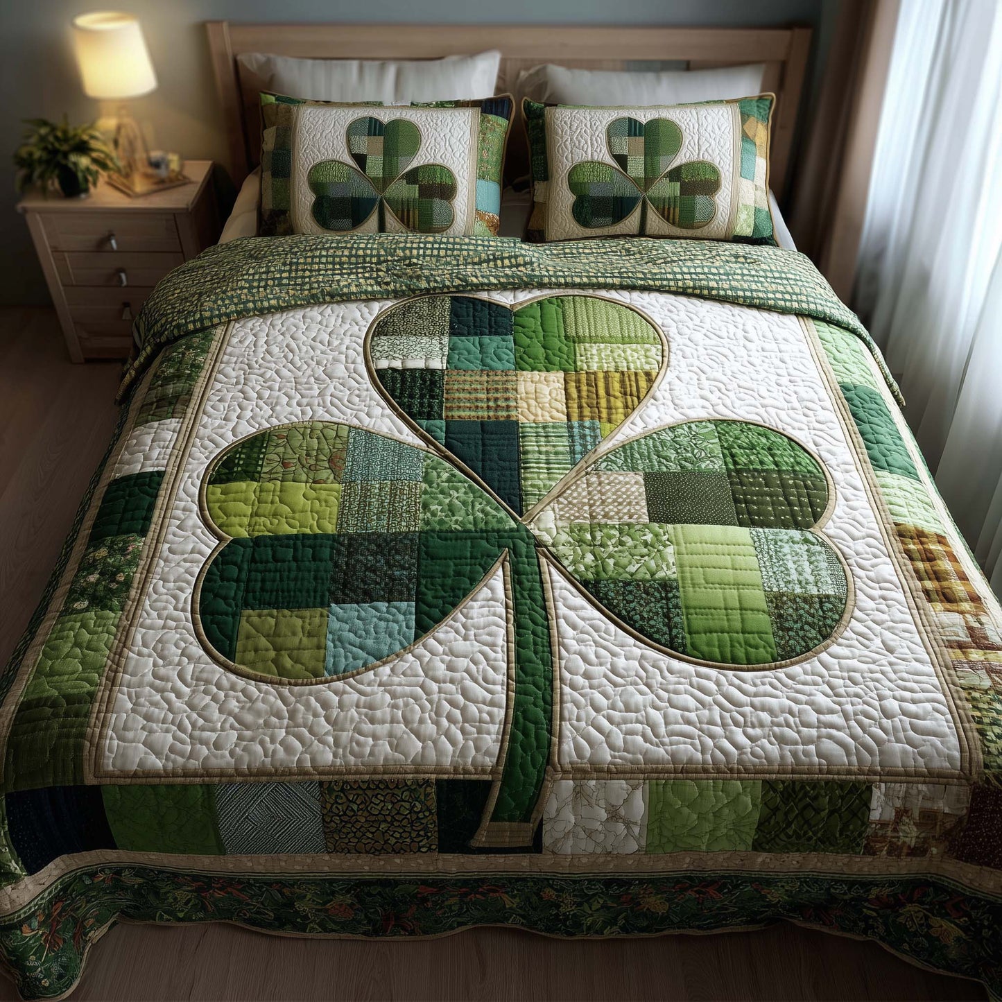 Irish Fortune 3-Piece Quilted Bedding Set GFTOTP16895