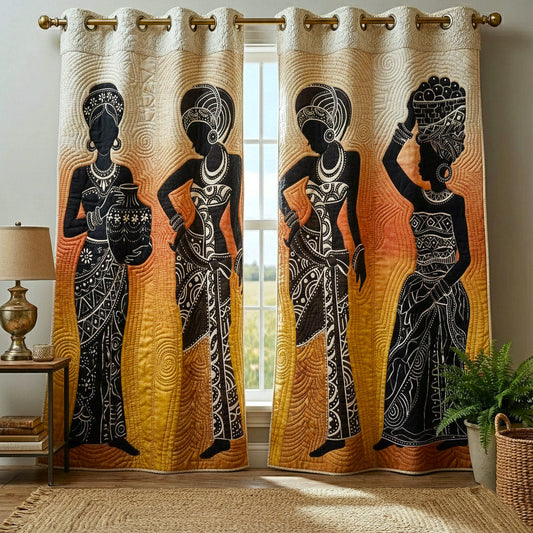 Luminous Roots Quilted Curtains GFTOTP16927