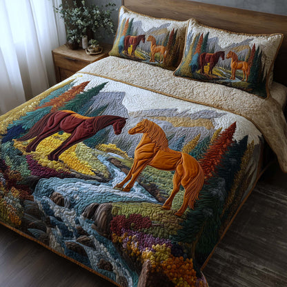 Whispering Hooves 3-Piece Quilted Bedding Set GFTOTP16939